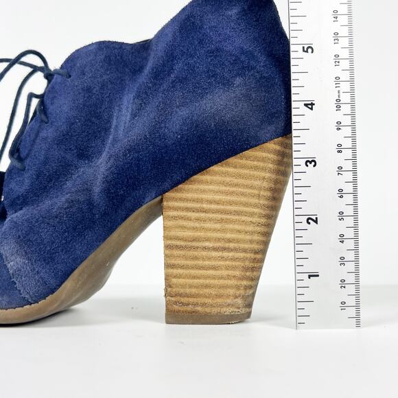Sole Society blue suede lace up bootie Size 9 - Picture 8 of 10